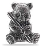 2024 Chad Panda Shaped High Relief 1 oz .999 Silver Coin Box/COA Mintage 1000