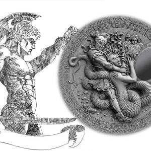 2018 - Niue 2 Dollars Demigods Perseus High Relief Silver Coin