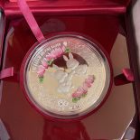 2023 Lunar Rabbit 1kg Silver proof like coloured Medallion