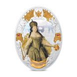 2014 – Niue $5 Russian Emperors – Anna Ioanovna 2 Oz Proof Silbermünze