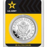 2024 – New Design 1oz .999 Silver Round – U.S. Army Seal In TEP & Black Velvet Bag
