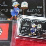 Scrooge McDuck “American Express Cartier” 1oz .999 Fine SILVER Enameled Art Bar