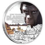 2018 PERTHINT 50 YEAR ANN PLANET OF THE APES 1 OZ .999 SILVER