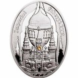 2012 – Niue Island 1$ Moscow Kremlin, Egg Imperial Faberg Silver Coin+ Swarovski