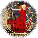 2023 – Britannia Lion in Crown 1oz 999 Silver COLOR EDITION
