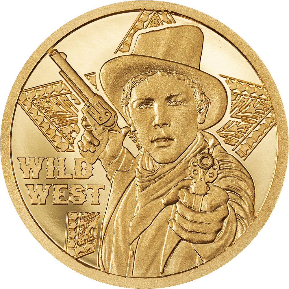 1. 2024 Cook Islands Legends Wild West 0.5g Gold Proof Coin