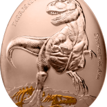 2022 – Samoa 20cents Dinosaurs in Asia 3 Tarbosaurus Curved commemorative coin