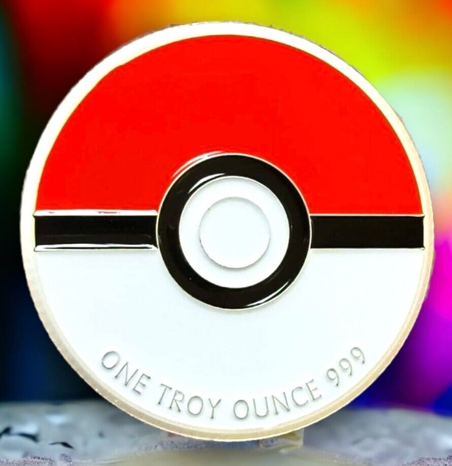 2.Pokemon Gotta Catch 'Em All BULBASAUR Enameled 1 oz Silver Round Coin charizard