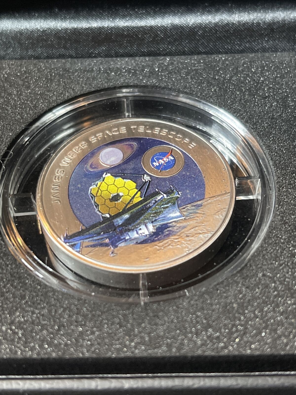 3.2023 - JAMES WEBB TELESCOPE 1 Oz Titanium Coin 2 Cedis Ghana Mintage of 5000 REDUjpeg