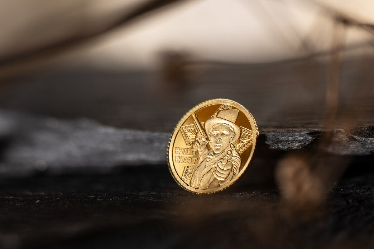4.2024 Cook Islands Legends Wild West 0.5g Gold Proof Coin jpeg