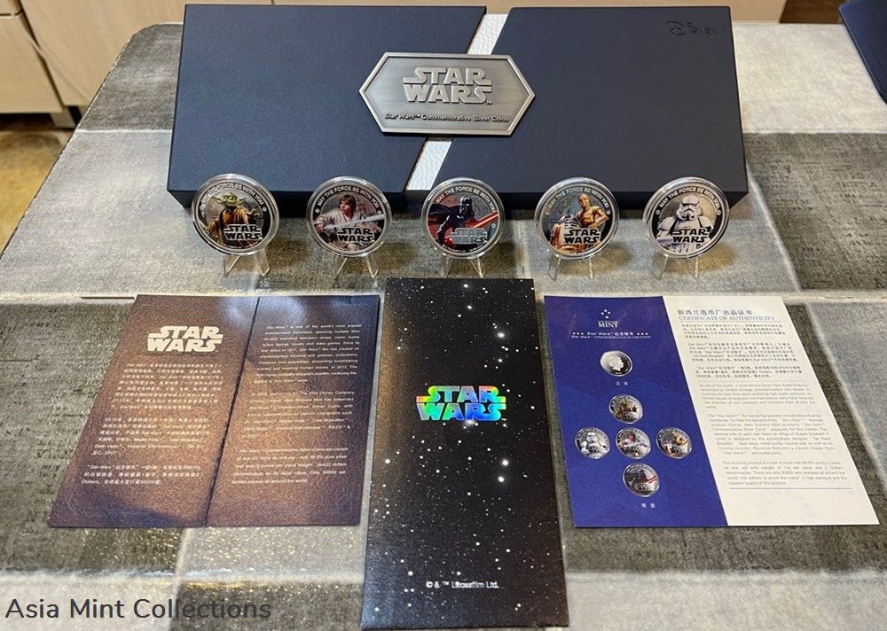 1 2016 NIUE Star Wars Commemorative 1oz x 5-Coin Set