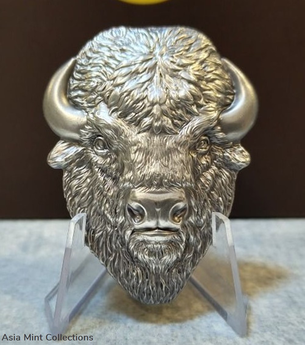 1 2017 Cook Islands $10 American Buffalo Silver Antique Finish Coin - (Low Mintage of 250)