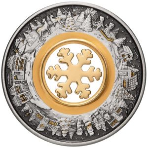 2021 Australian Christmas Wonderland 2oz Silver Antique Coin