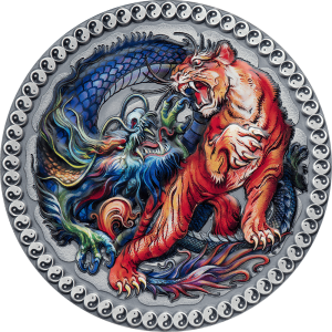 2022 - Tiger and Dragon Oriental Culture Collection Silver Coin Republic of Ghana