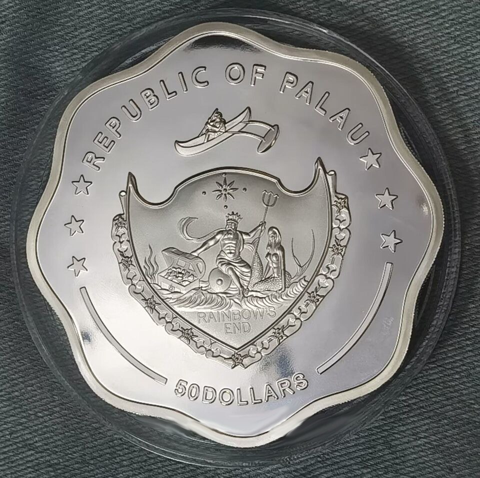 2 2016 - Palau Lunar Chinese Monkey Zodiac Scallop Silver Coin 1 Kilo