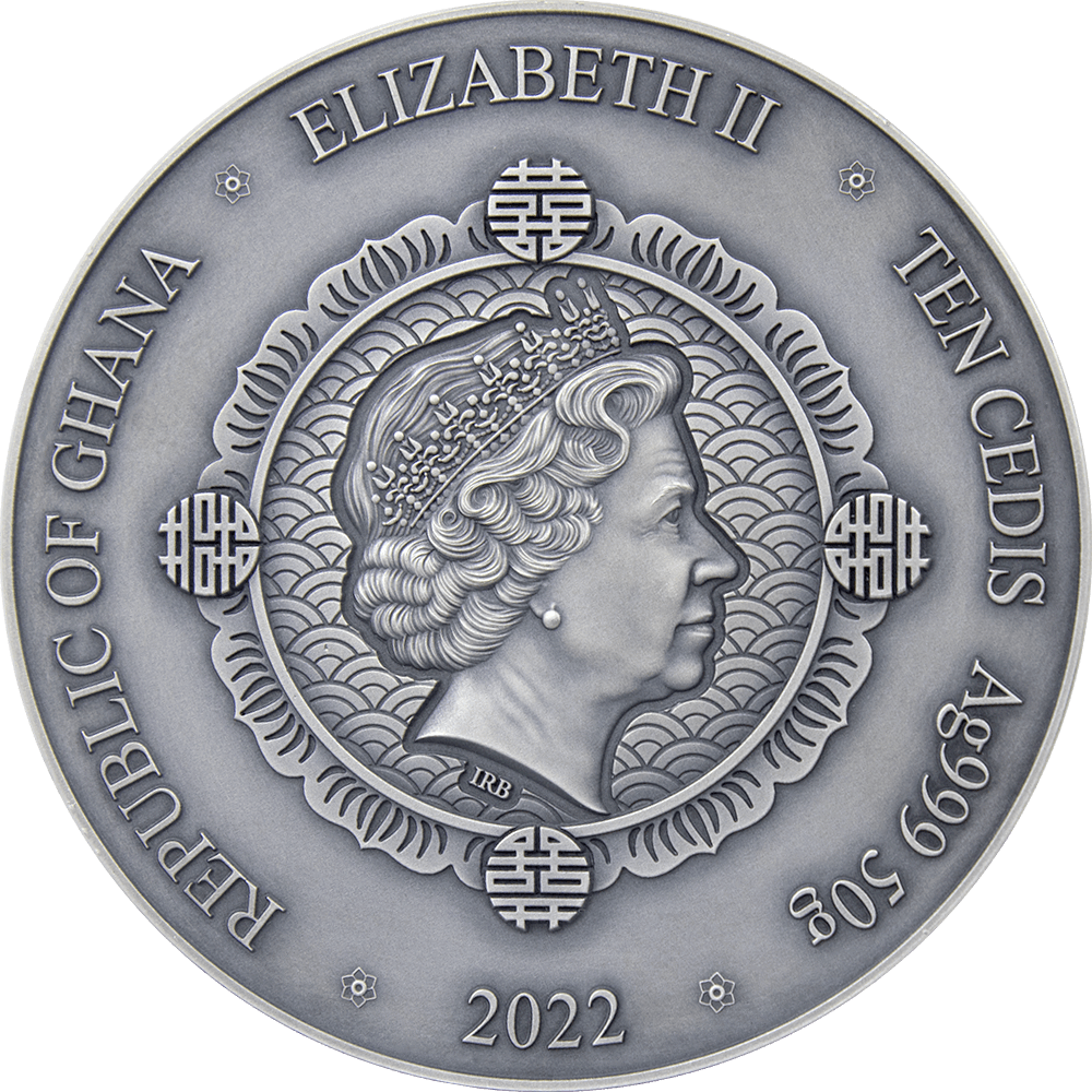 2 2022 - Tiger and Dragon Oriental Culture Collection Silver Coin Republic of Ghana