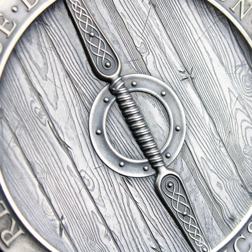 3 2020 - AXEMAN VIKING Legendary Warriors 3 Oz Silver Coin 3000 Francs Cameroon