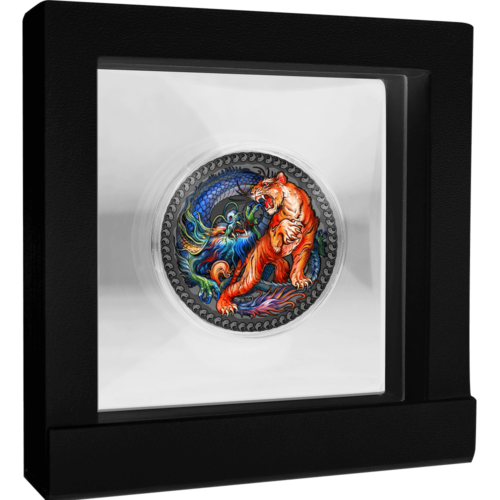 4 2022 - Tiger and Dragon Oriental Culture Collection Silver Coin Republic of Ghana