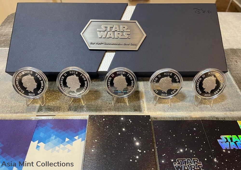 6 2016 NIUE Star Wars Commemorative 1oz x 5-Coin Set