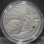 2016 NIUE $5 Animal Series “The Cat” High Relief 2oz Hand Made Antique Silver Coin with Special Printed Real Eye Effect