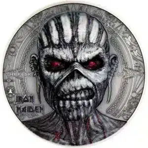 2024 - BOOK OF SOULS Iron Maiden 2 Oz Silver Coin 10$ Cook Islands